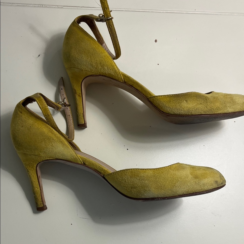 Yellow Ankle Strap Heels - Picture 5 of 8